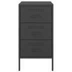 Bedside Cabinet Black 36x39x68 cm Steel