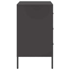 Bedside Cabinet Black 36x39x68 cm Steel
