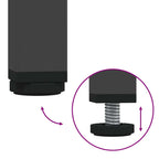 Bedside Cabinet Black 36x39x68 cm Steel