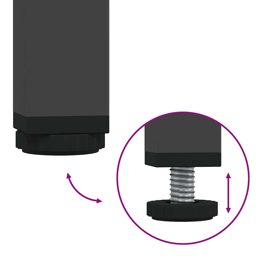 Bedside Cabinet Black 36x39x68 cm Steel