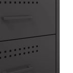 Bedside Cabinet Black 36x39x68 cm Steel