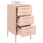 Bedside Cabinets 2 pcs Pink 36x39x68 cm Steel