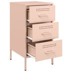Bedside Cabinets 2 pcs Pink 36x39x68 cm Steel