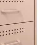 Bedside Cabinets 2 pcs Pink 36x39x68 cm Steel