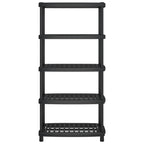 Storage Shelf 5-Tier Black 93.5x45.5x194.5 cm PP