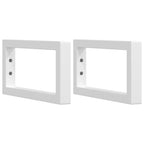 Shelf Brackets for Washbasin 2 pcs White Rectangular Steel