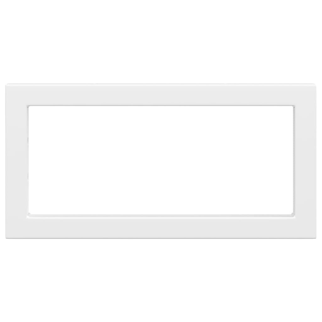 Shelf Brackets for Washbasin 2 pcs White Rectangular Steel