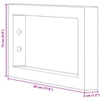 Shelf Brackets for Washbasin 2 pcs White Rectangular Steel