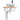 Shelf Brackets for Washbasin 2 pcs White Rectangular Steel