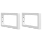 Shelf Brackets for Washbasin 2 pcs White Rectangular Steel