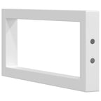 Shelf Brackets for Washbasin 2 pcs White Rectangular Steel