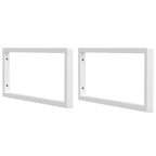 Shelf Brackets for Washbasin 2 pcs White Rectangular Steel