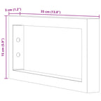 Shelf Brackets for Washbasin 2 pcs Black Rectangular Steel