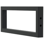 Shelf Brackets for Washbasin 2 pcs Black Rectangular Steel