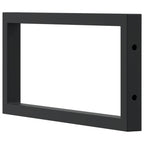 Shelf Brackets for Washbasin 2 pcs Black Rectangular Steel