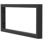 Shelf Brackets for Washbasin 2 pcs Black Rectangular Steel