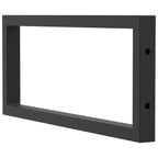 Shelf Brackets for Washbasin 2 pcs Black Rectangular Steel