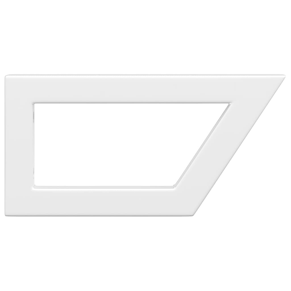 Shelf Brackets for Washbasin 2 pcs White Trapezium Steel