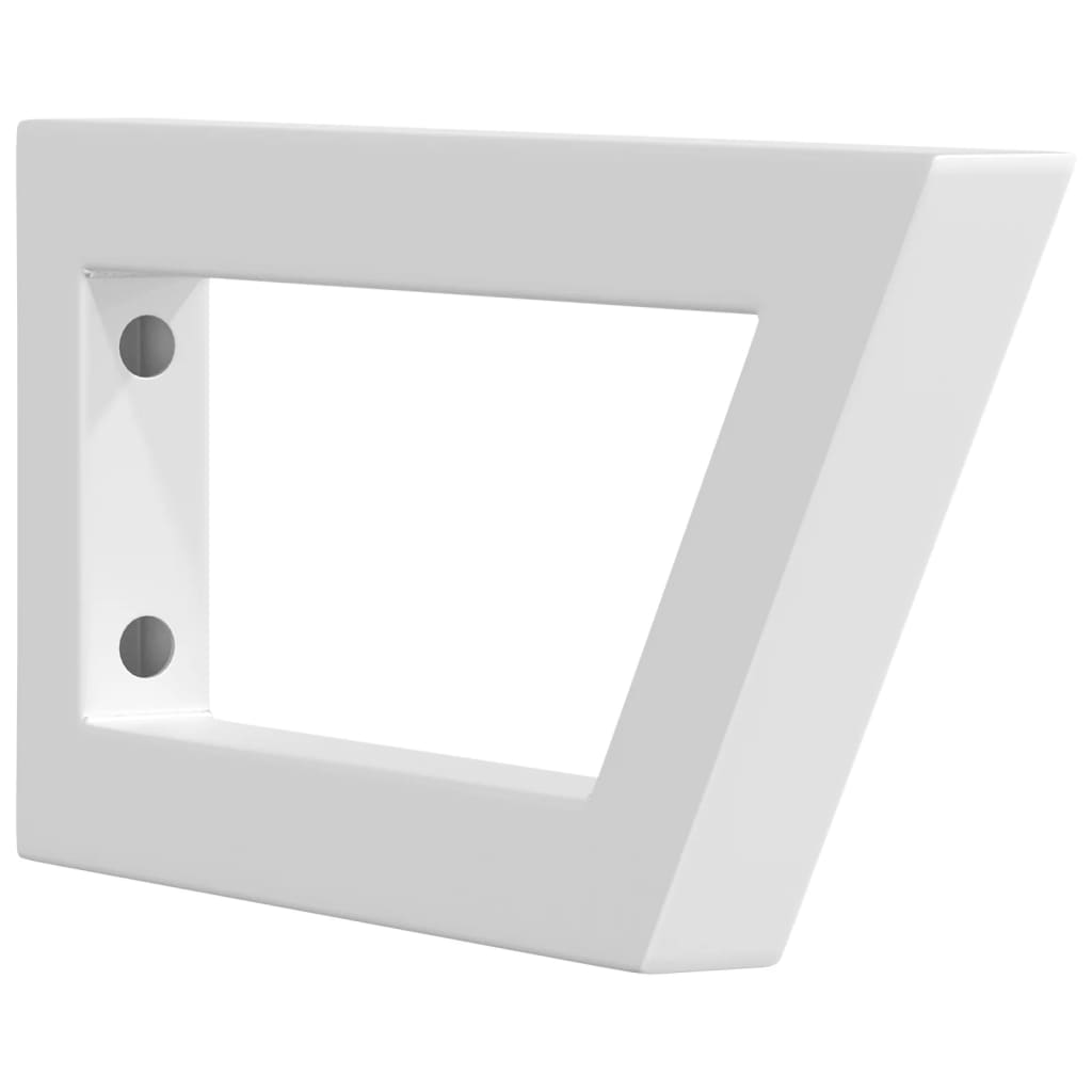 Shelf Brackets for Washbasin 2 pcs White Trapezium Steel