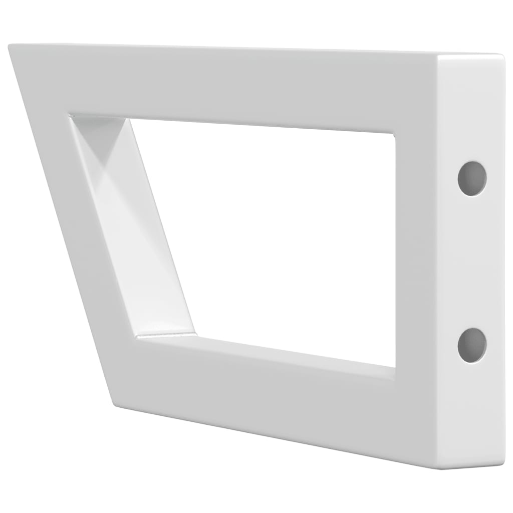 Shelf Brackets for Washbasin 2 pcs White Trapezium Steel