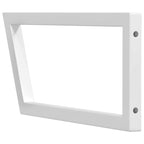 Shelf Brackets for Washbasin 2 pcs White Trapezium Steel