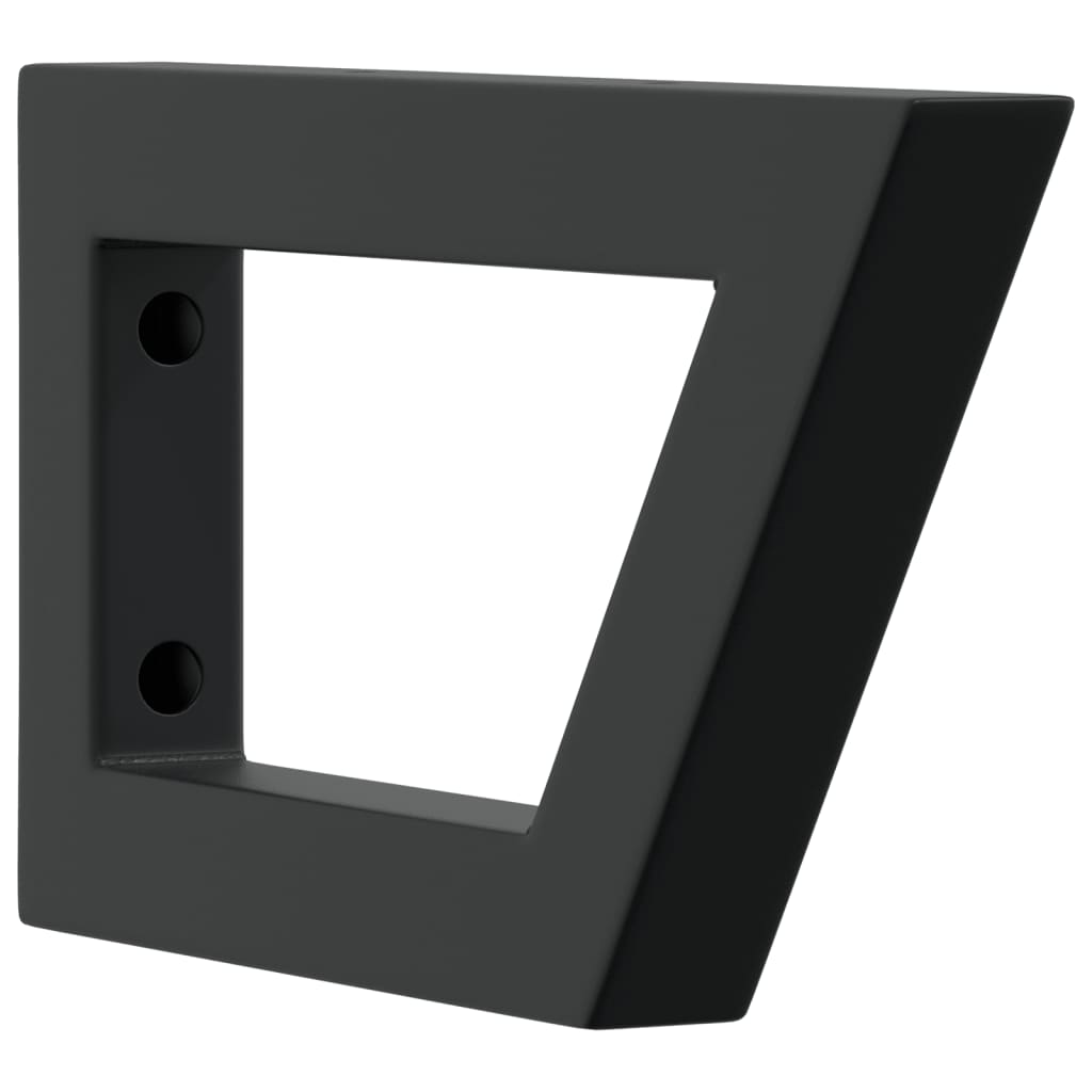 Shelf Brackets for Washbasin 2 pcs Black Trapezium Steel