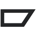 Shelf Brackets for Washbasin 2 pcs Black Trapezium Steel