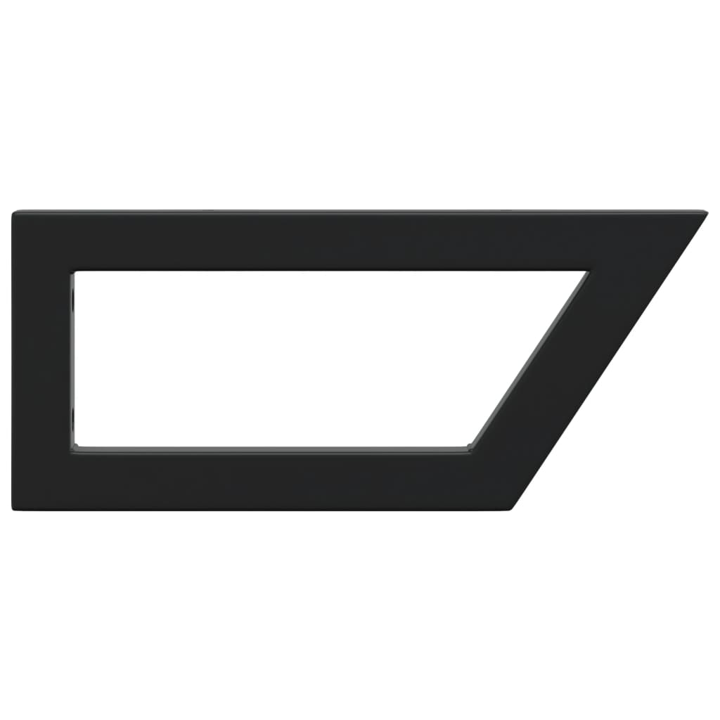 Shelf Brackets for Washbasin 2 pcs Black Trapezium Steel