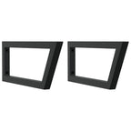 Shelf Brackets for Washbasin 2 pcs Black Trapezium Steel