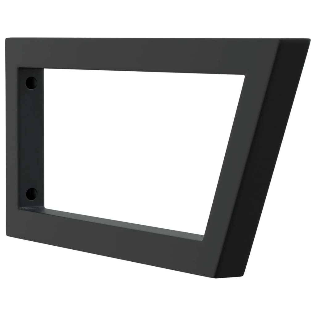 Shelf Brackets for Washbasin 2 pcs Black Trapezium Steel