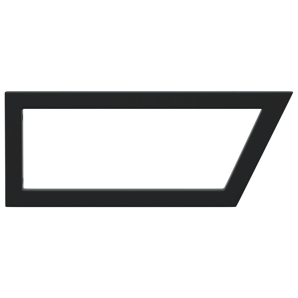 Shelf Brackets for Washbasin 2 pcs Black Trapezium Steel