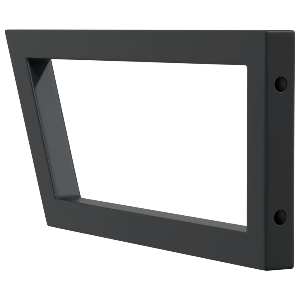 Shelf Brackets for Washbasin 2 pcs Black Trapezium Steel