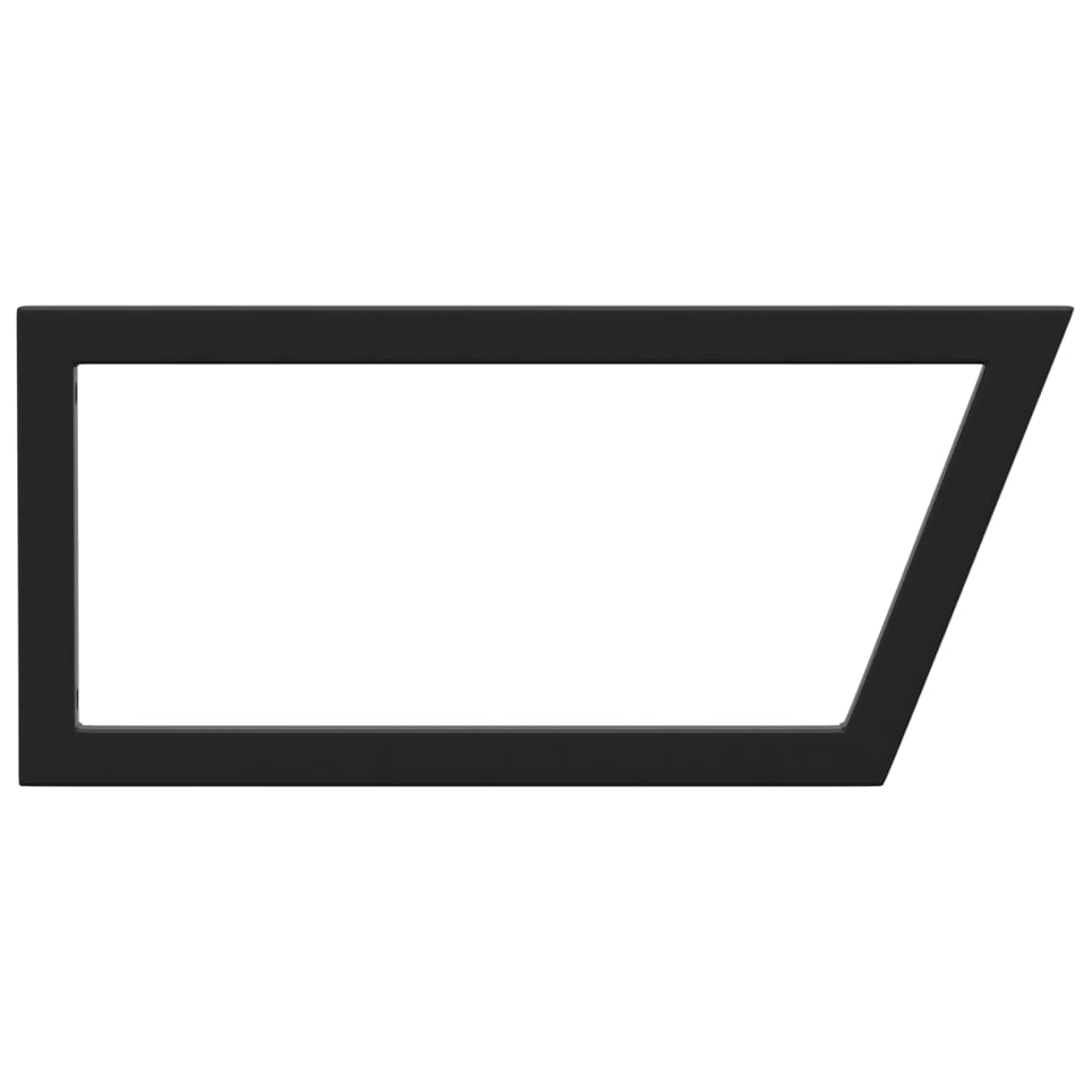 Shelf Brackets for Washbasin 2 pcs Black Trapezium Steel