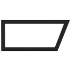 Shelf Brackets for Washbasin 2 pcs Black Trapezium Steel