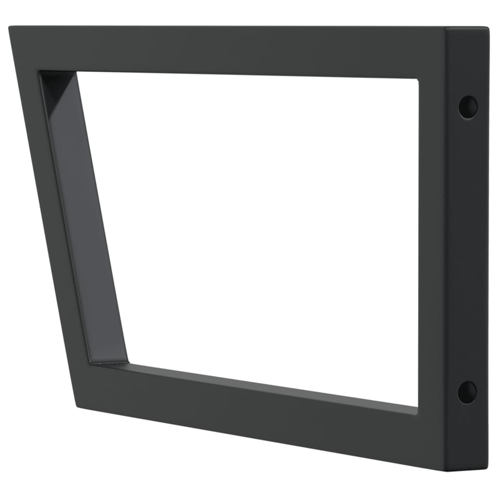 Shelf Brackets for Washbasin 2 pcs Black Trapezium Steel