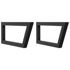 Shelf Brackets for Washbasin 2 pcs Black Trapezium Steel