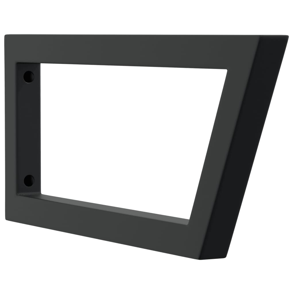 Shelf Brackets for Washbasin 2 pcs Black Trapezium Steel