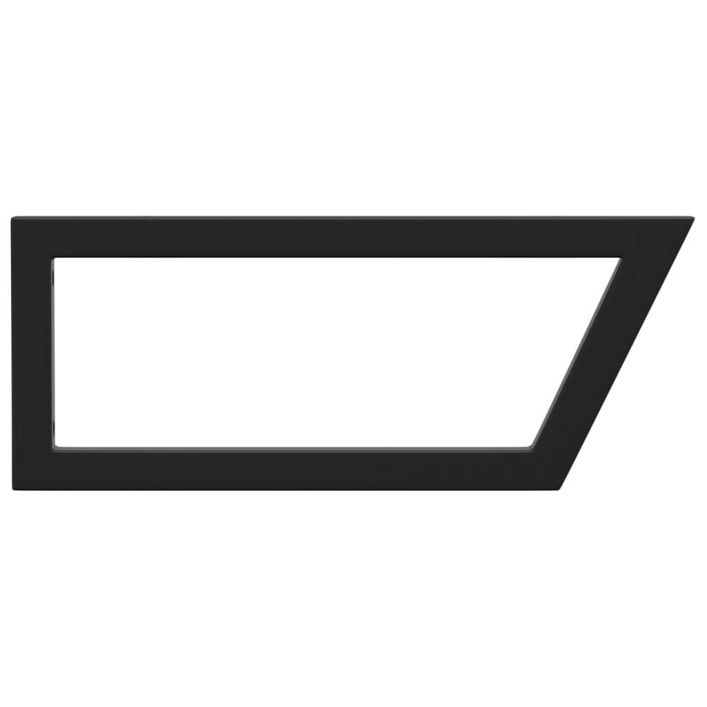 Shelf Brackets for Washbasin 2 pcs Black Trapezium Steel