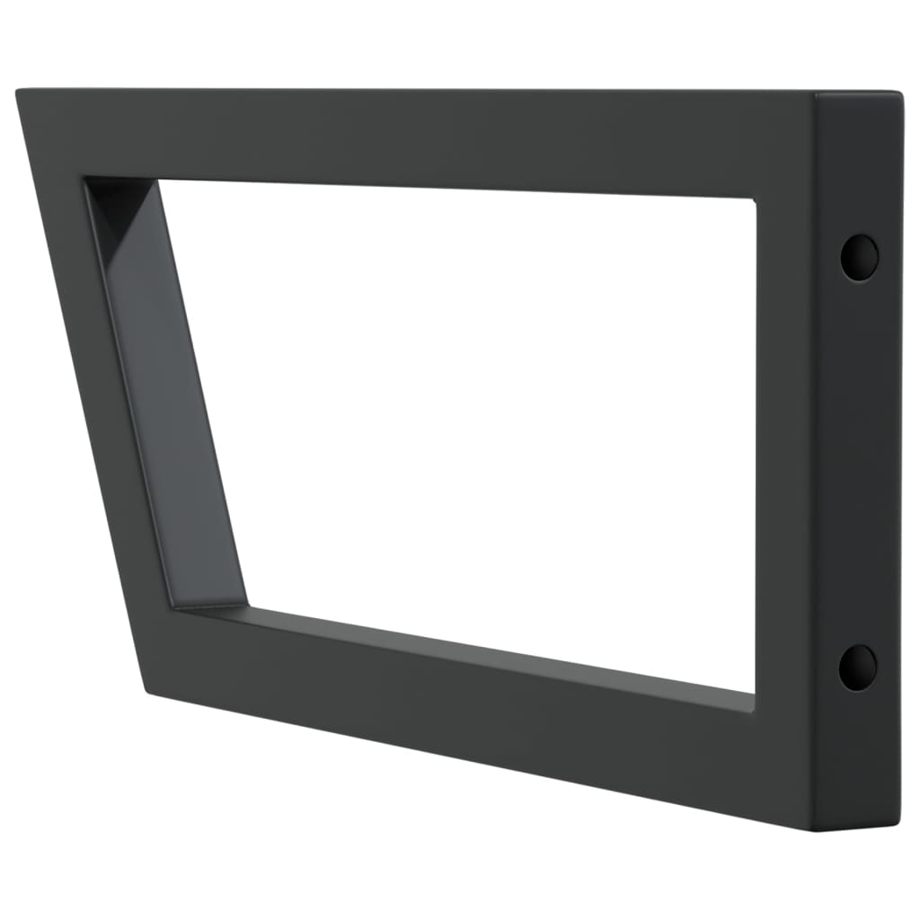 Shelf Brackets for Washbasin 2 pcs Black Trapezium Steel