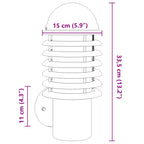 Outdoor Wall Light Black Stainless Steel