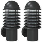 Outdoor Wall Lights 2pcs Black Stainless Steel