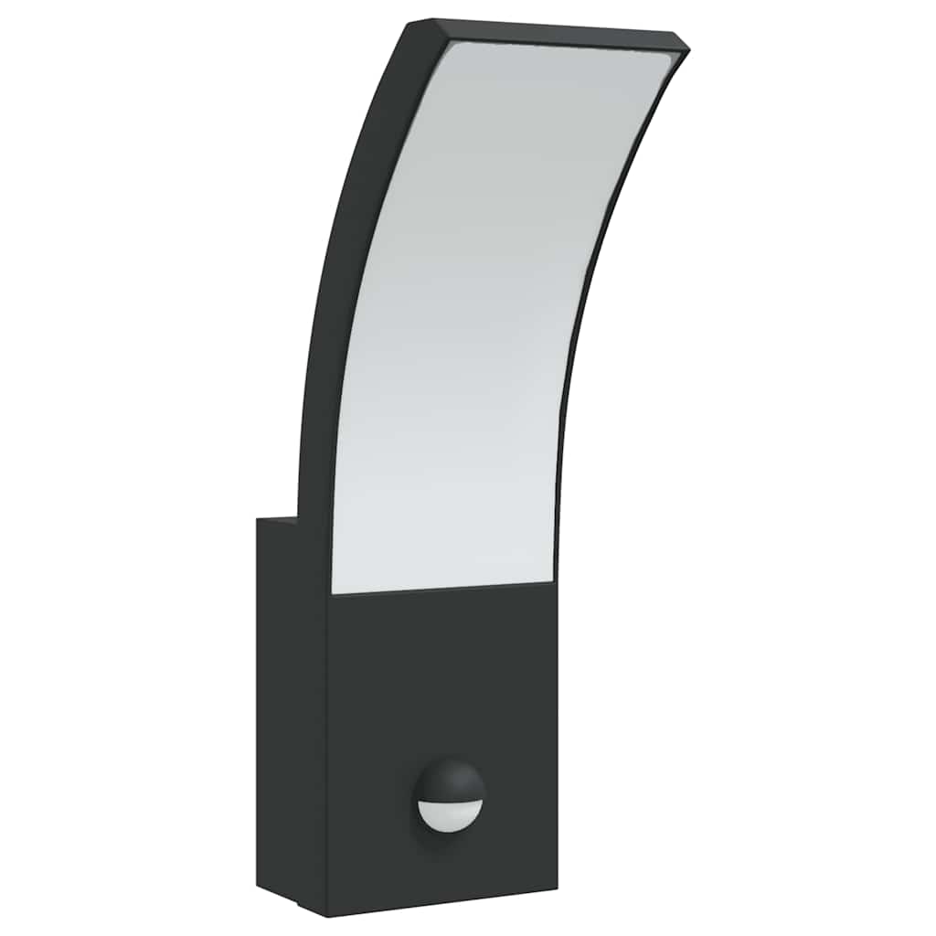 Outdoor LED Wall Lights with Sensors 2pcs Black Die-cast Aluminium