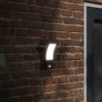 Outdoor LED Wall Lights with Sensors 2pcs Black Die-cast Aluminium