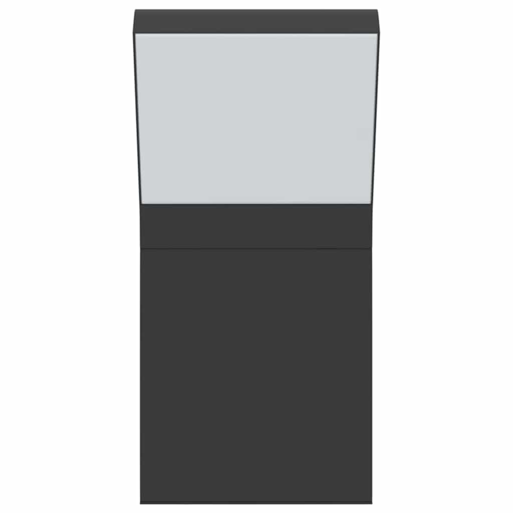 Outdoor LED Wall Lights 2pcs Black Die-cast Aluminium