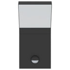 Outdoor LED Wall Lights with Sensors 2pcs Black Die-cast Aluminium