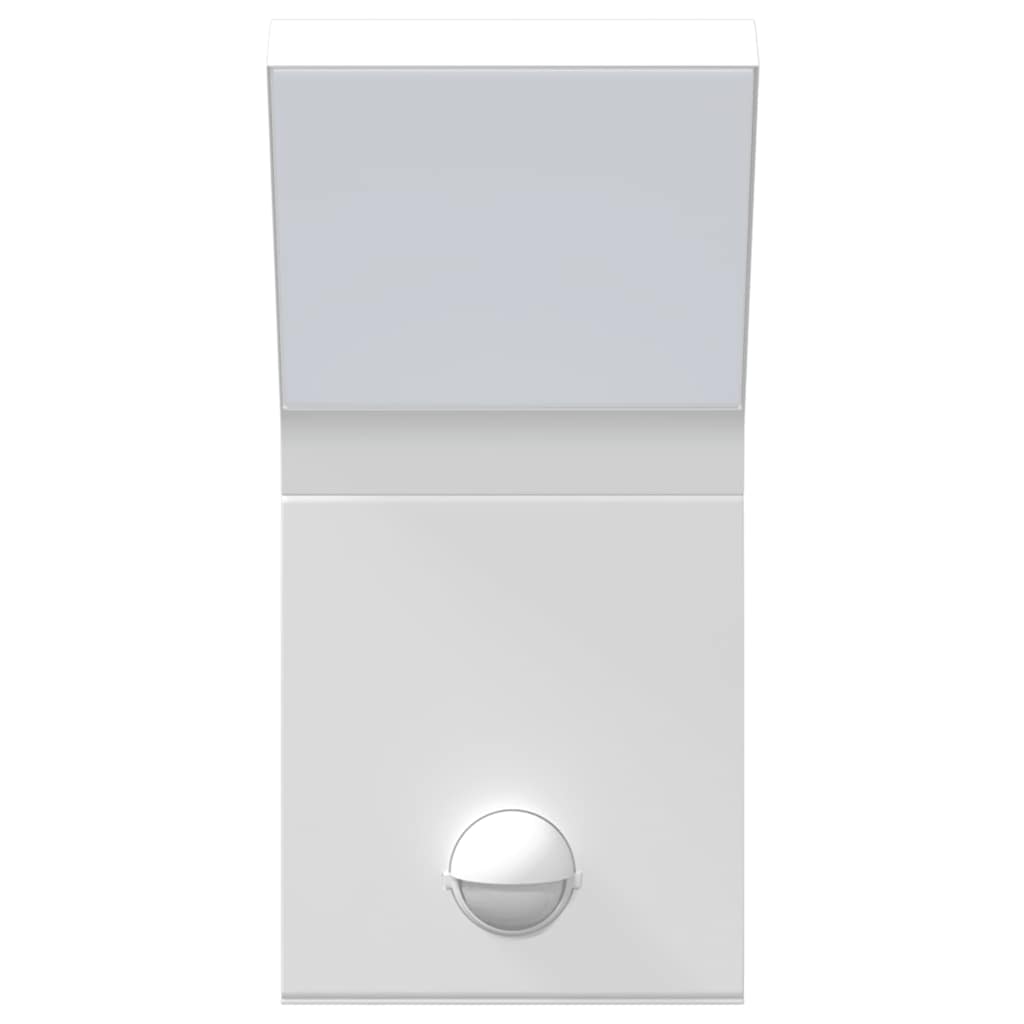 Outdoor LED Wall Light with Sensor White Die-cast Aluminium