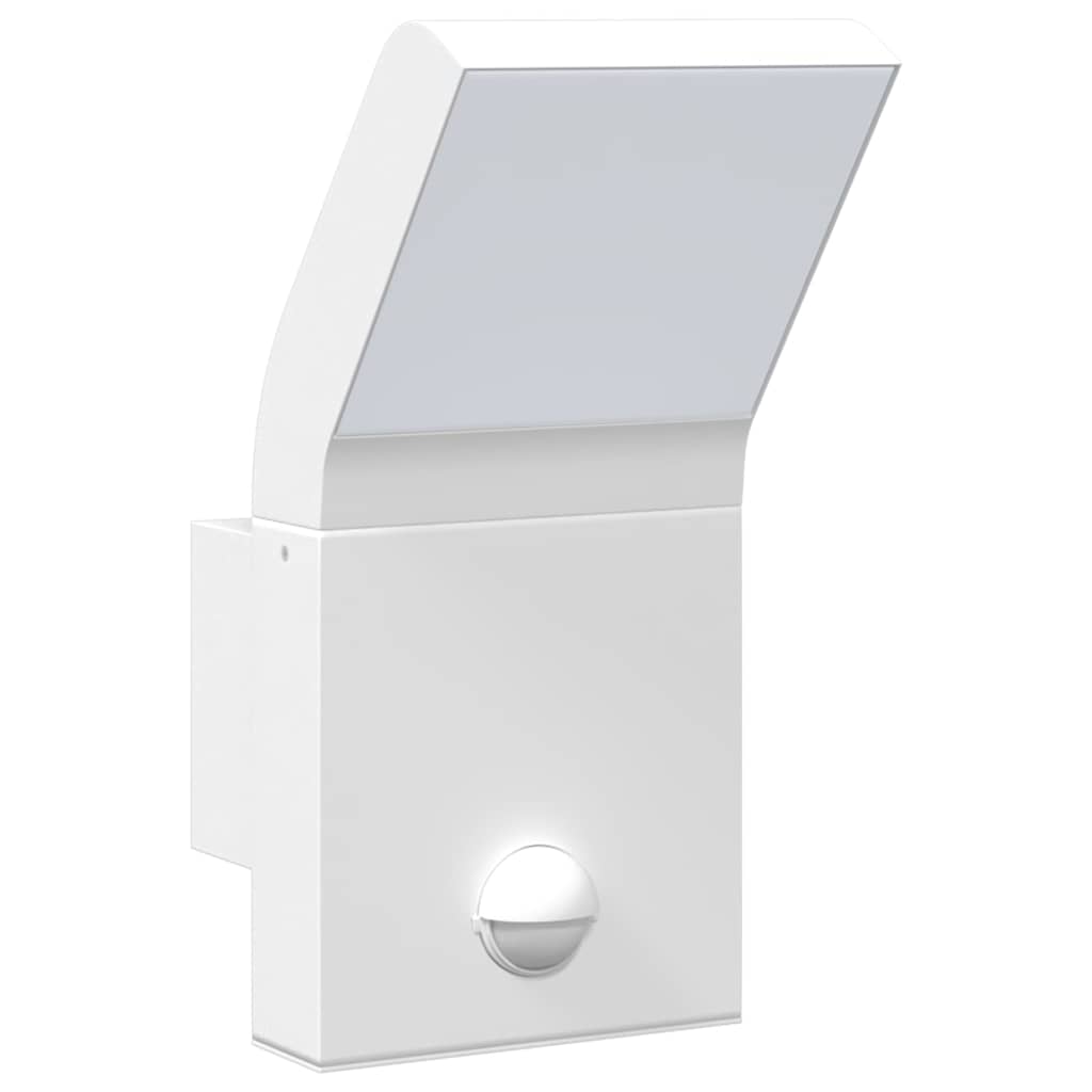 Outdoor LED Wall Lights with Sensors 2pcs White Die-cast Aluminium