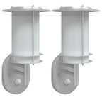Outdoor Wall Lights with Sensors 2pcs Silver Stainless Steel