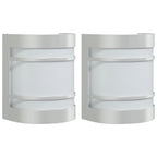 Outdoor Wall Lights 2pcs Silver Stainless Steel