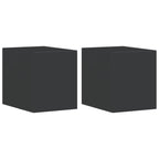 Outdoor Wall Lights 2pcs Black Die-cast Aluminium